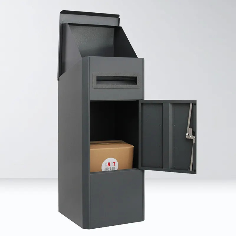 Parcel Drop Box Galvanized Mailboxes ODM Letterboxes Stainless Steel Metal Outdoor Smart Lockable Wall Mounted Drop Mailbox OEM