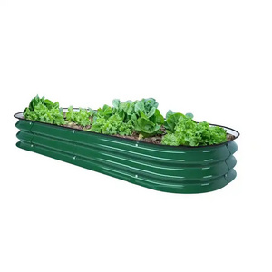 Outdoor Metal Raised Garden Bed for Vegetables, Flowers, Herbs Tall Steel Large Planter Box OEM ODM Galvanized Decor Design