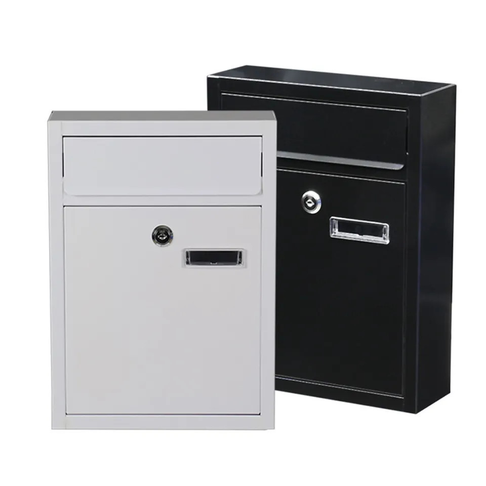 Metal Parcel Box OEM Wall Mounted Mailboxes Letterboxes Galvanized Stainless Steel Parcel Box Outdoor ODM Customized Key Lock