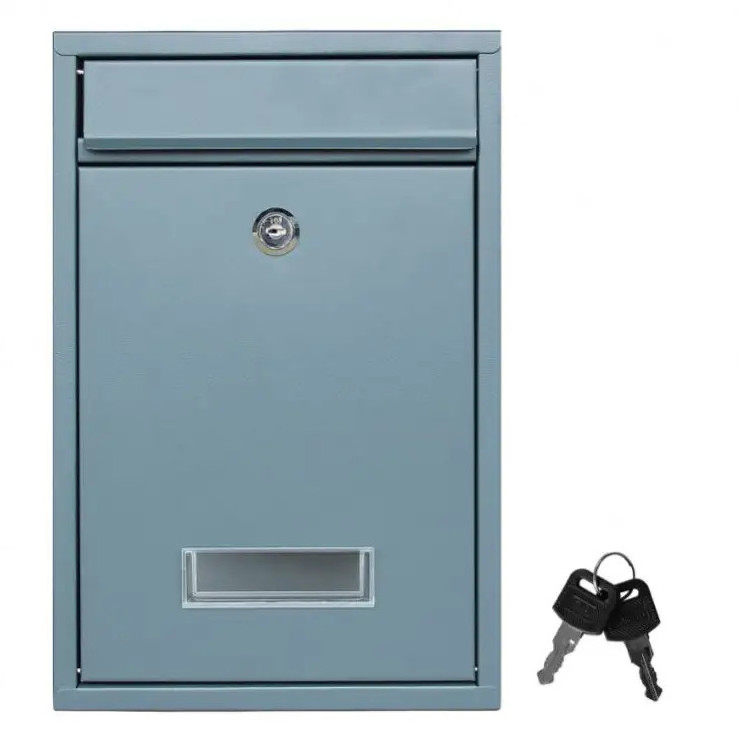 Metal Parcel Box OEM Wall Mounted Mailboxes Letterboxes Galvanized Stainless Steel Parcel Box Outdoor ODM Customized Key Lock