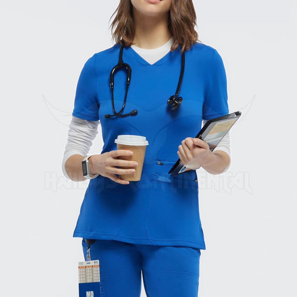 Fashion Men Stretch Hospital Scrubs Uniform Sets Unisex Pharmacy Staff Scrubs Tops Uniform Sets