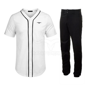 Pakistan Made Baseball Uniform Team Shirt And Sublimation Shorts Plain Color Baseball Uniform Set