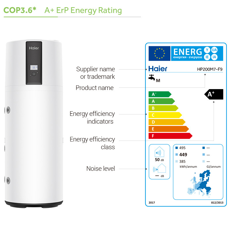 Haier High Quality 500l Rf Wireless Thermostat For Solar Boiler Heat Exchanging Pump Station Heat Pump Water Boiler