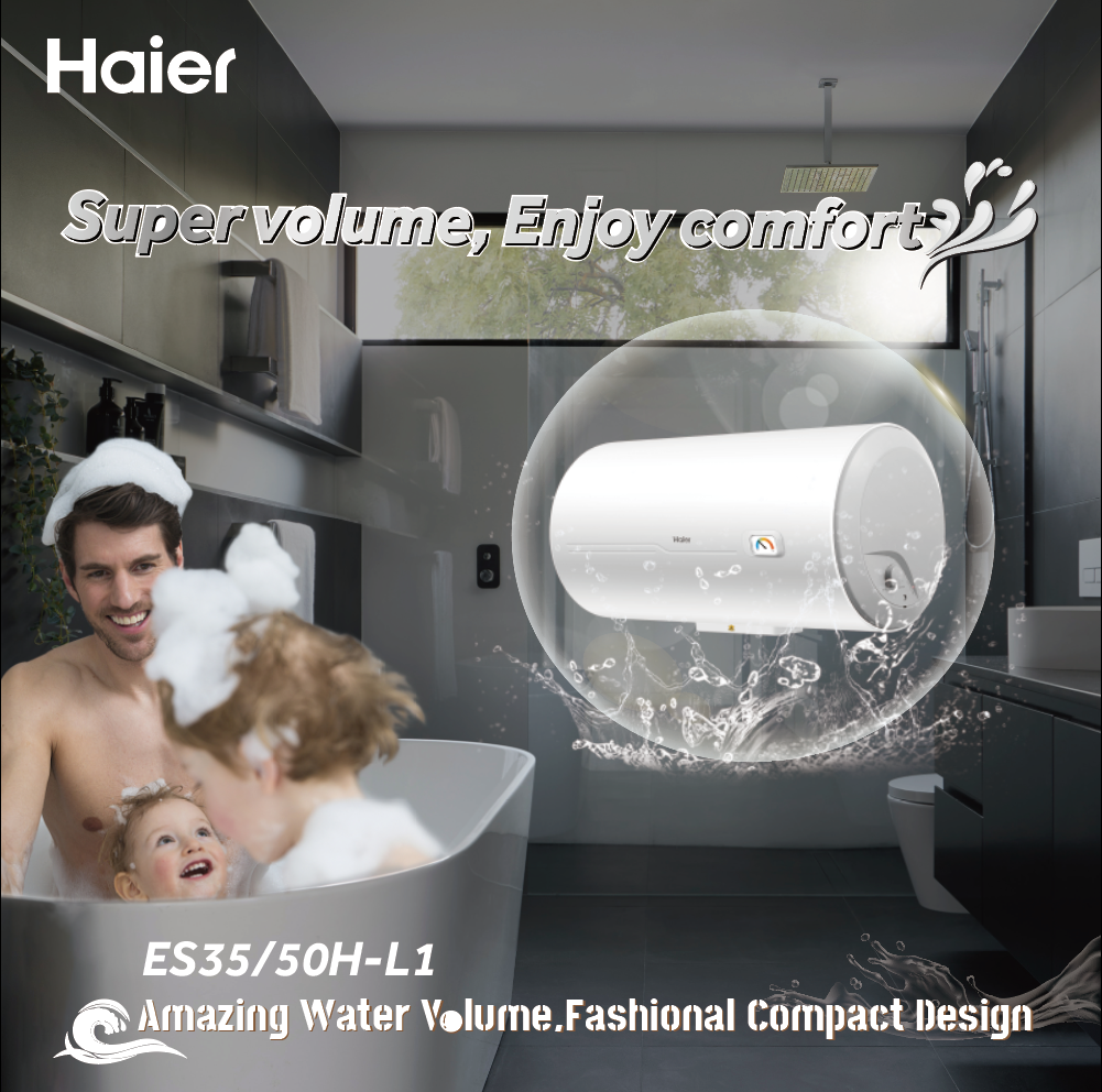 China Factory Haier Fast Heating Reasonable Price Wall Mounted Storage Electric Water Heaters Water Heater For Touring Car