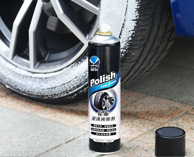 hot sale car care product tire shine foam cleaner spray 650ml