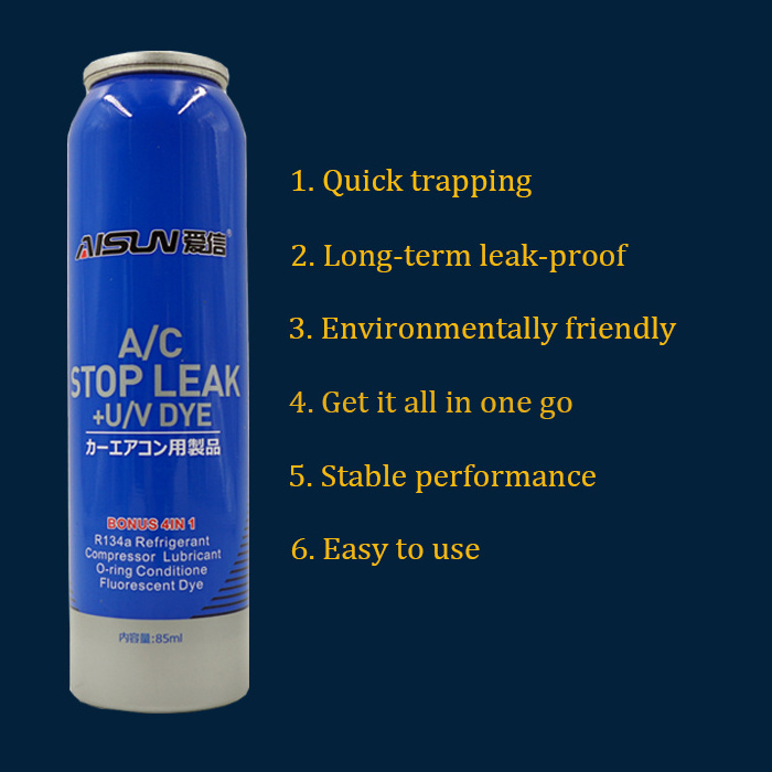 factory price auto ac stop leak refrigerant 134a ac stop leak sealer