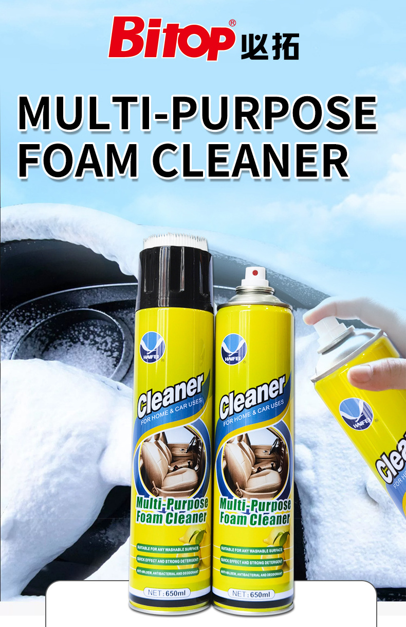 factory price multipurpose foam cleaner car cleaning sprays foam cleaner household leather cleaner 650ml