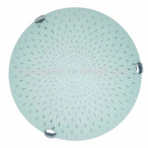 E27 ceramic lamp holder energy saving good quality round shape glass ceiling light LED frosted thin glass cover iron base