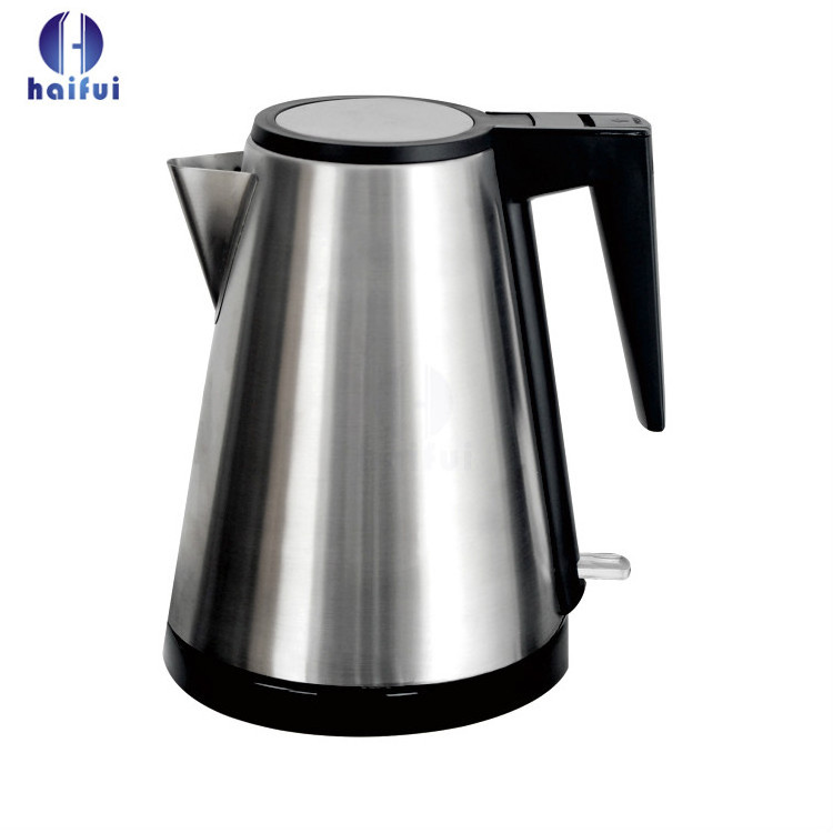 Popular superior hotel 1.2L stainless steel cordless electric kettle hotel kettle tray set with serving tray