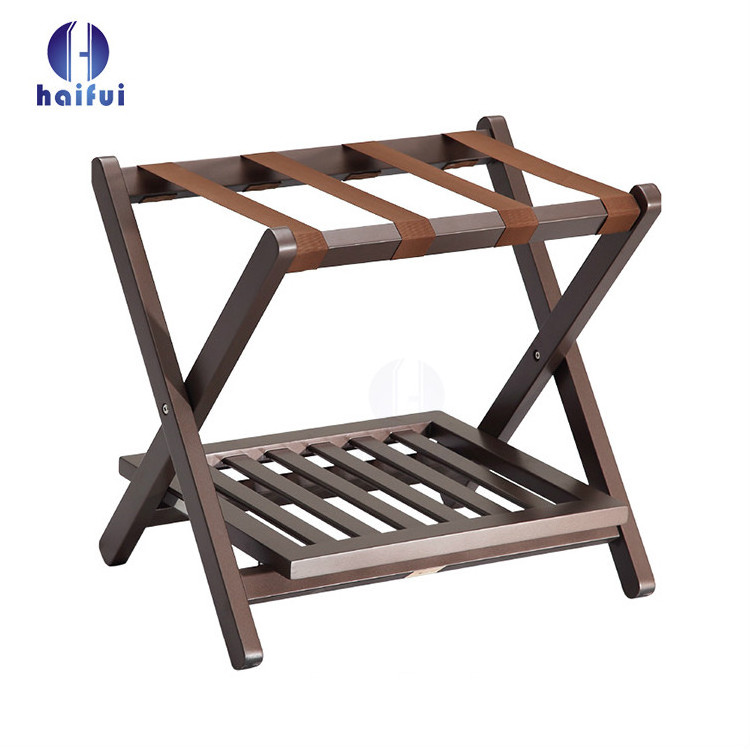 Hotel Guestroom Solid Wood Luggage Rack Stand Baggage Rack