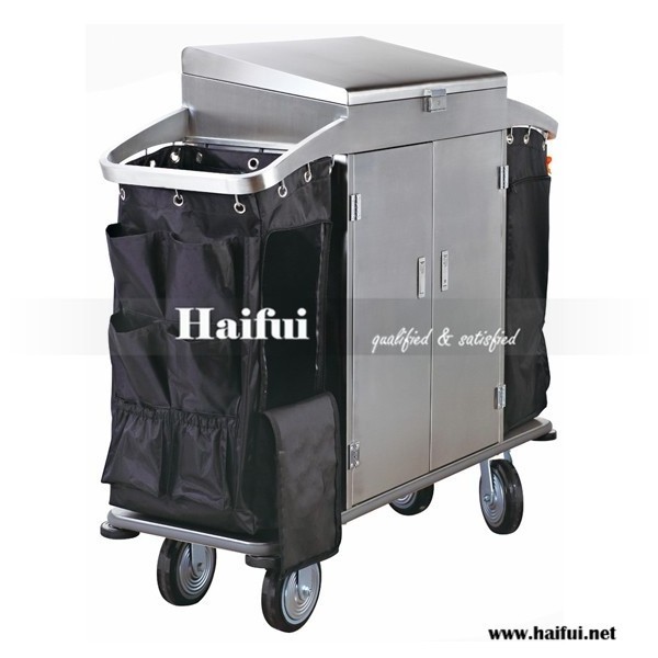 5 Stars Hotel Guestroom Stainless Steel Housekeeping Trolley/Cart