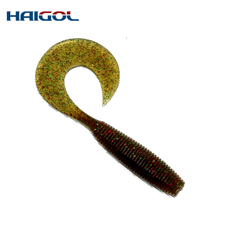 Hand pour soft lures--big tail grub lures at 10cm worm bait