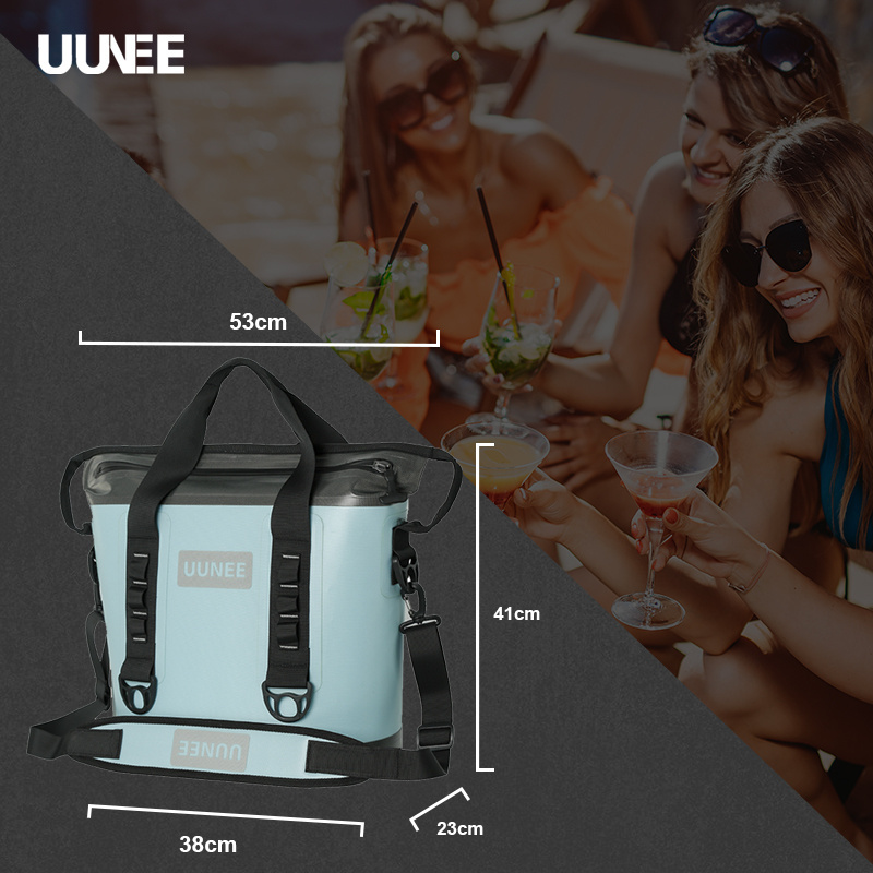 Custom Logo Tpu Keep Cooler 72 Hours Ipx7 Outdoor Sports Portable Waterproof Zipper Thermal Insulated Tote Cooler Bag