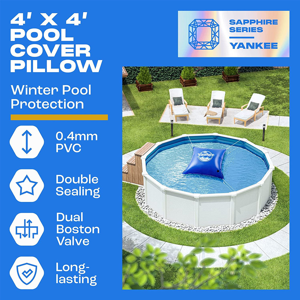 Manufacturer customized PVC square inflatable bag pool pillow  pool protective air bag large cold-resistant swimming air pillow