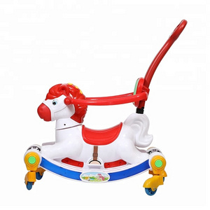 Outdoor ride on toy music rocking horse for kids