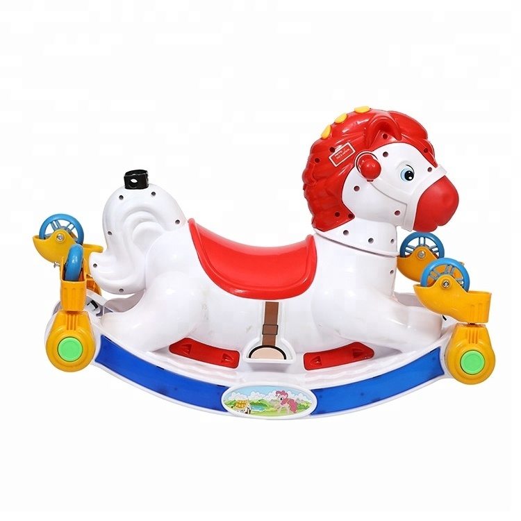 Multi function plastic rocking horse baby walker to ride