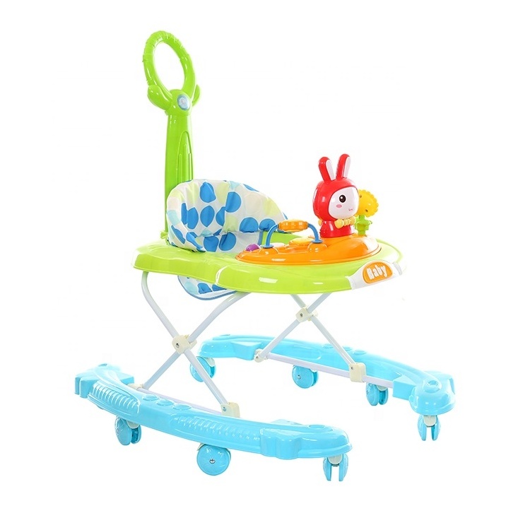 Fashion cartoon fancy 8 wheels baby walker in china