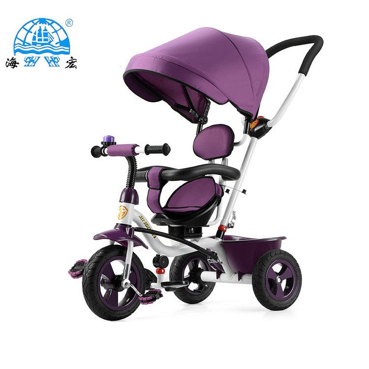 2022 baby walker tricycle 4 in 1 trike , child tricycle with 2 seats , cheap kids tricycle