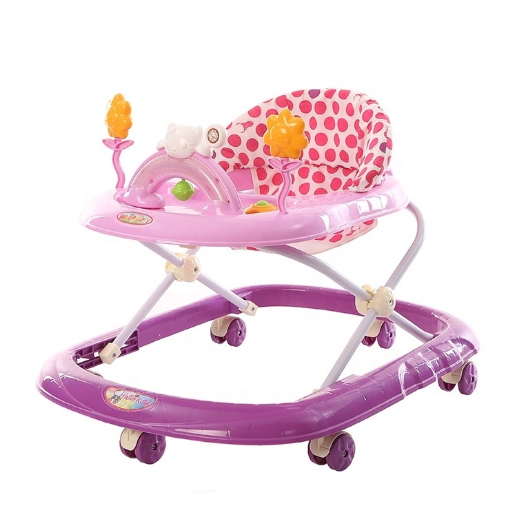 European style safety foldable baby walker with music