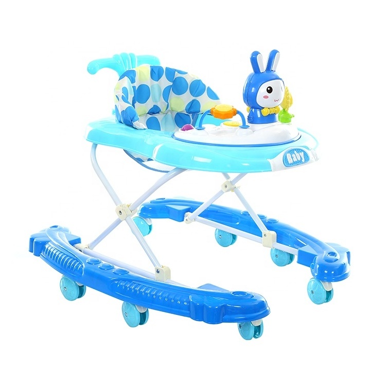 Fashion cartoon fancy 8 wheels baby walker in china