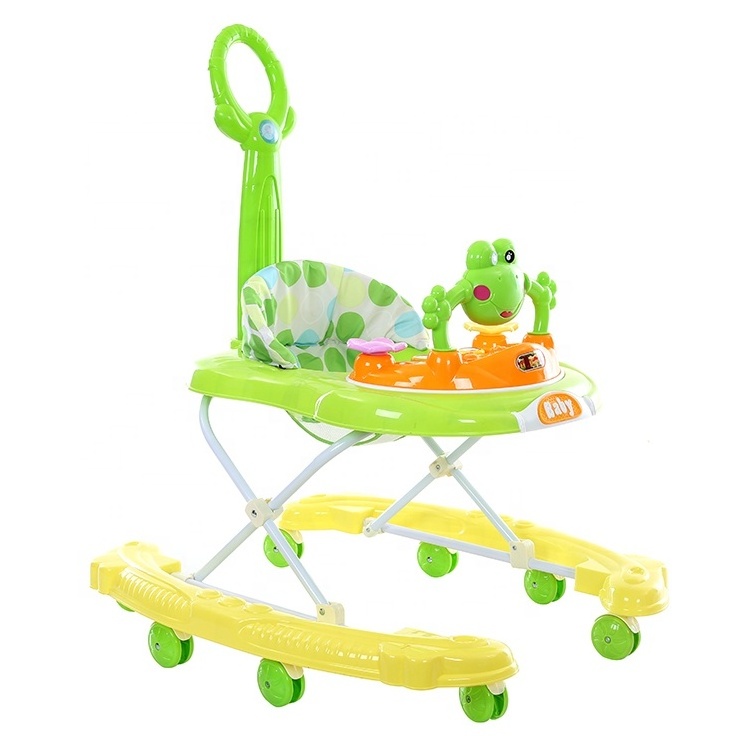 Fashion cartoon fancy 8 wheels baby walker in china