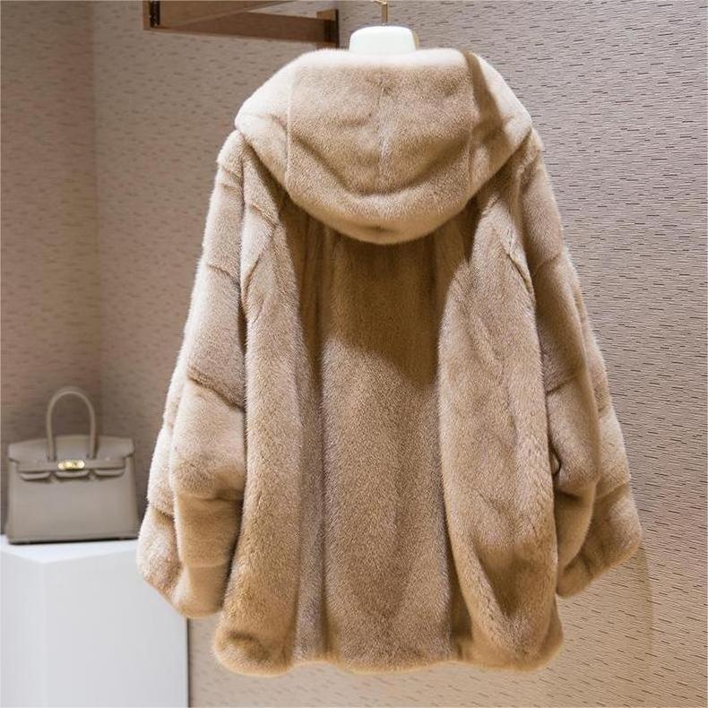 Good Price Luxury Natural Women Genuine Mink Fur Chinchilla Rabbit Fur Coat Stand Collar Winter Warm Fur Coat