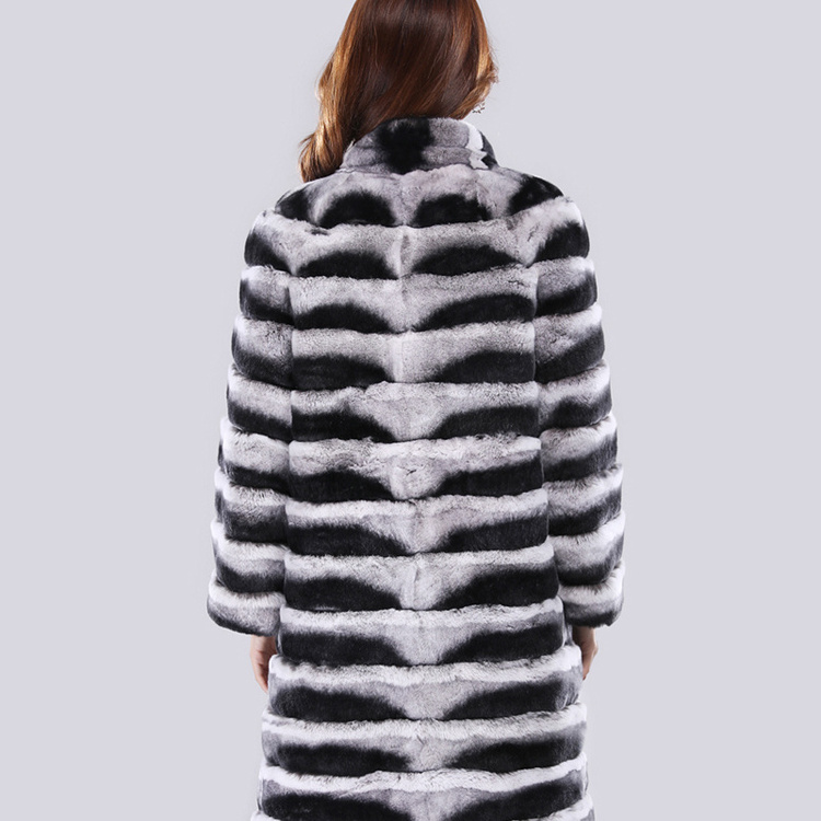 Women high quality Fashion Winter Rex Rabbit Chinchilla Fur Real Fur jackets rabbit fur coats for ladies genuine