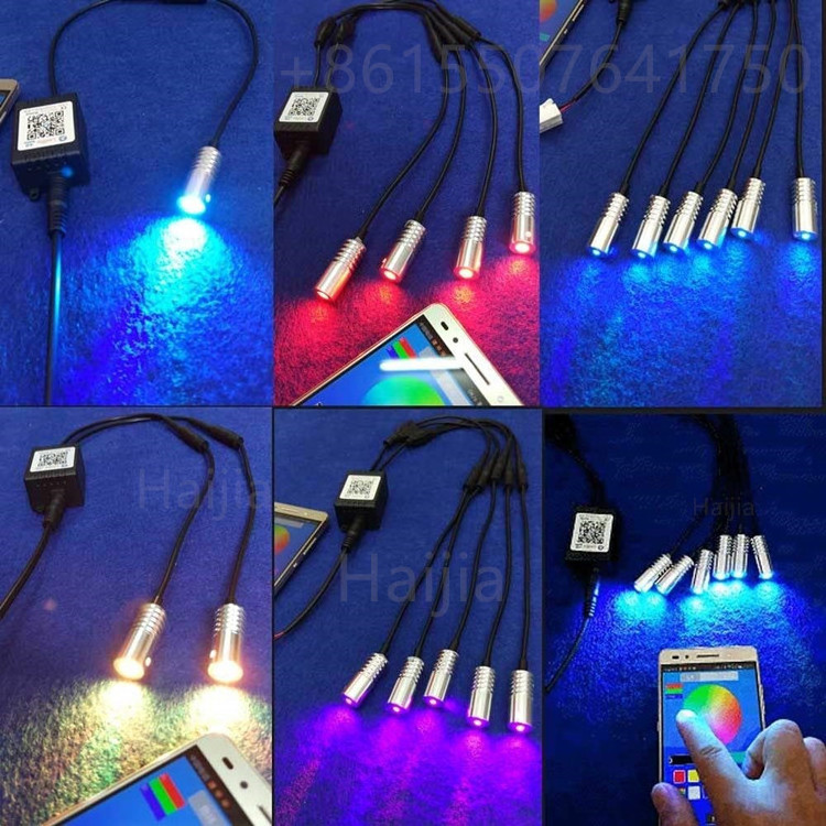 High quality rgb music atmosphere bluetooth APP & RF remote control 12V mini small size led fiber star light source engine