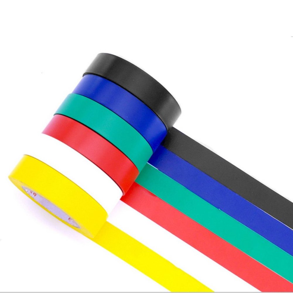 Good Heat resistant Insulating tape colored electrical maintenance insulation tape rubber safety protective PVC adhesive tape