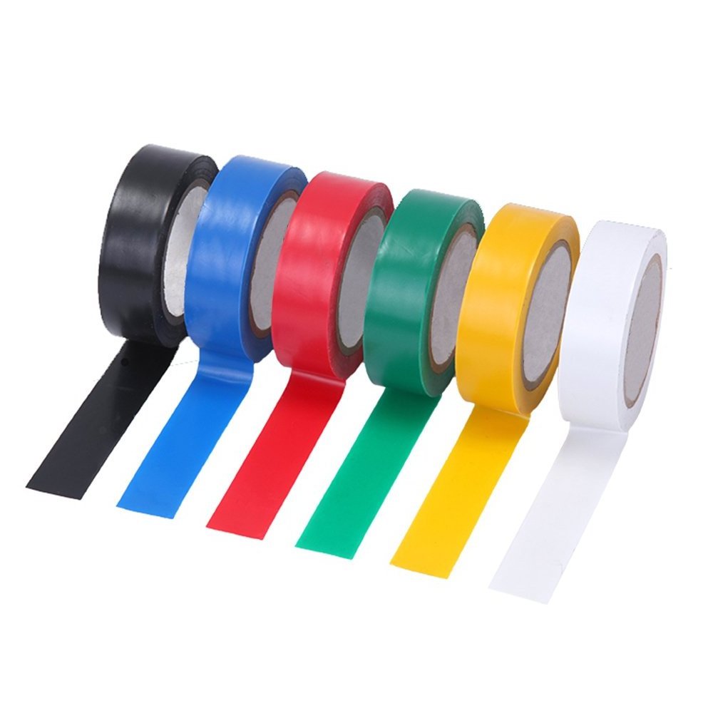 Good Heat resistant Insulating tape colored electrical maintenance insulation tape rubber safety protective PVC adhesive tape