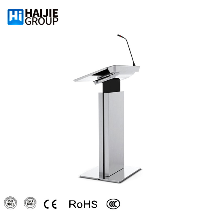 China Manufacturer Classroom Smart Speech Pulpit Church Rostrum Digital Lectern Digital Podium With Interactive Microphone