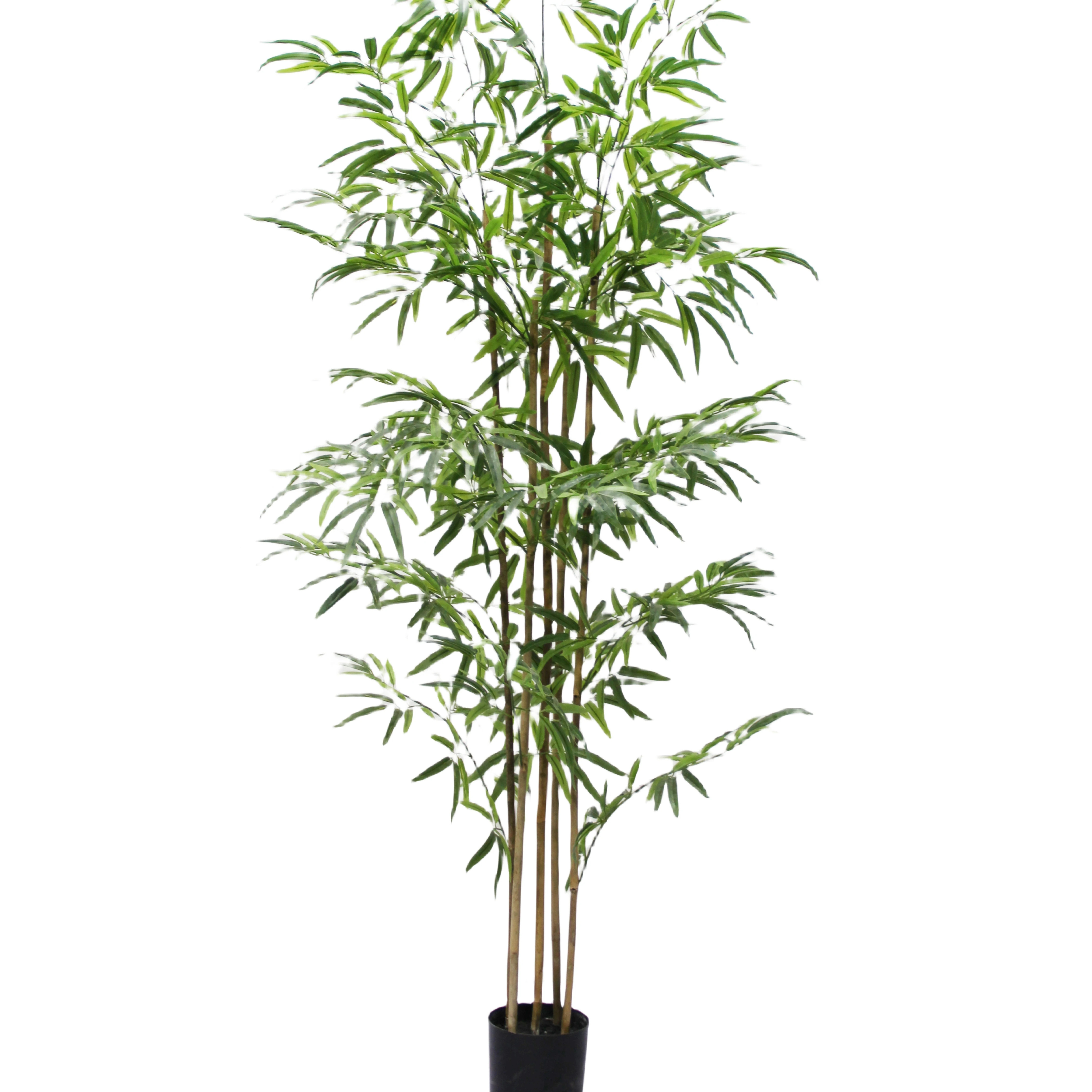 High Quality PE Material Artificial Bamboo Tree Tall Indoor/Outdoor Plant with Realistic Bamboos Leaves