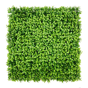 Vertical Garden Green Panel 100cm Artificial Wall Plants Panel Hedge Boxwood Grass Backdrop PE Plastic UV Indoor Decorations