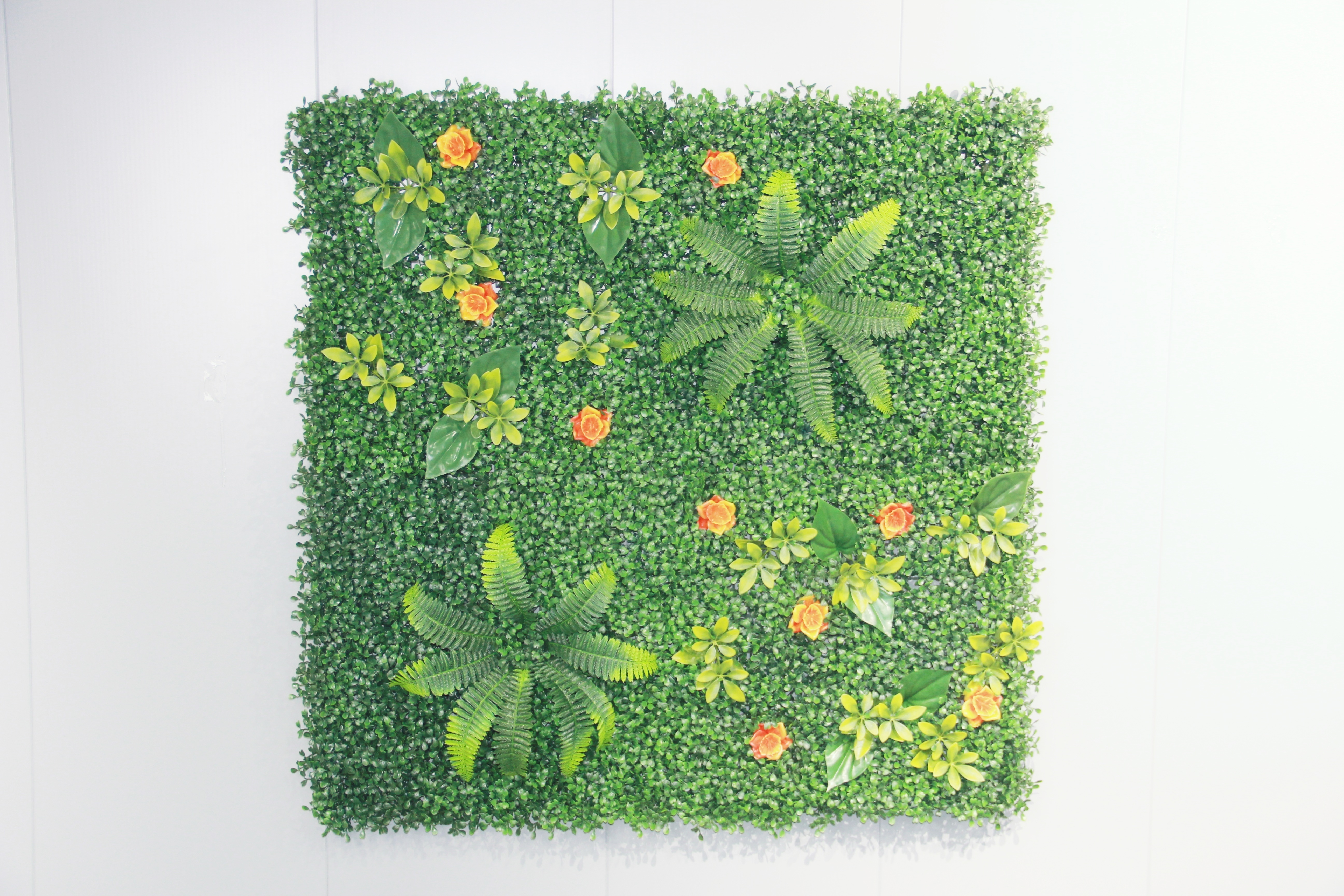 Wall Hanging Artificial Green Plants UV-Certified Fake Grass for Outdoor Sunscreen UV-Certified Wall Decoration