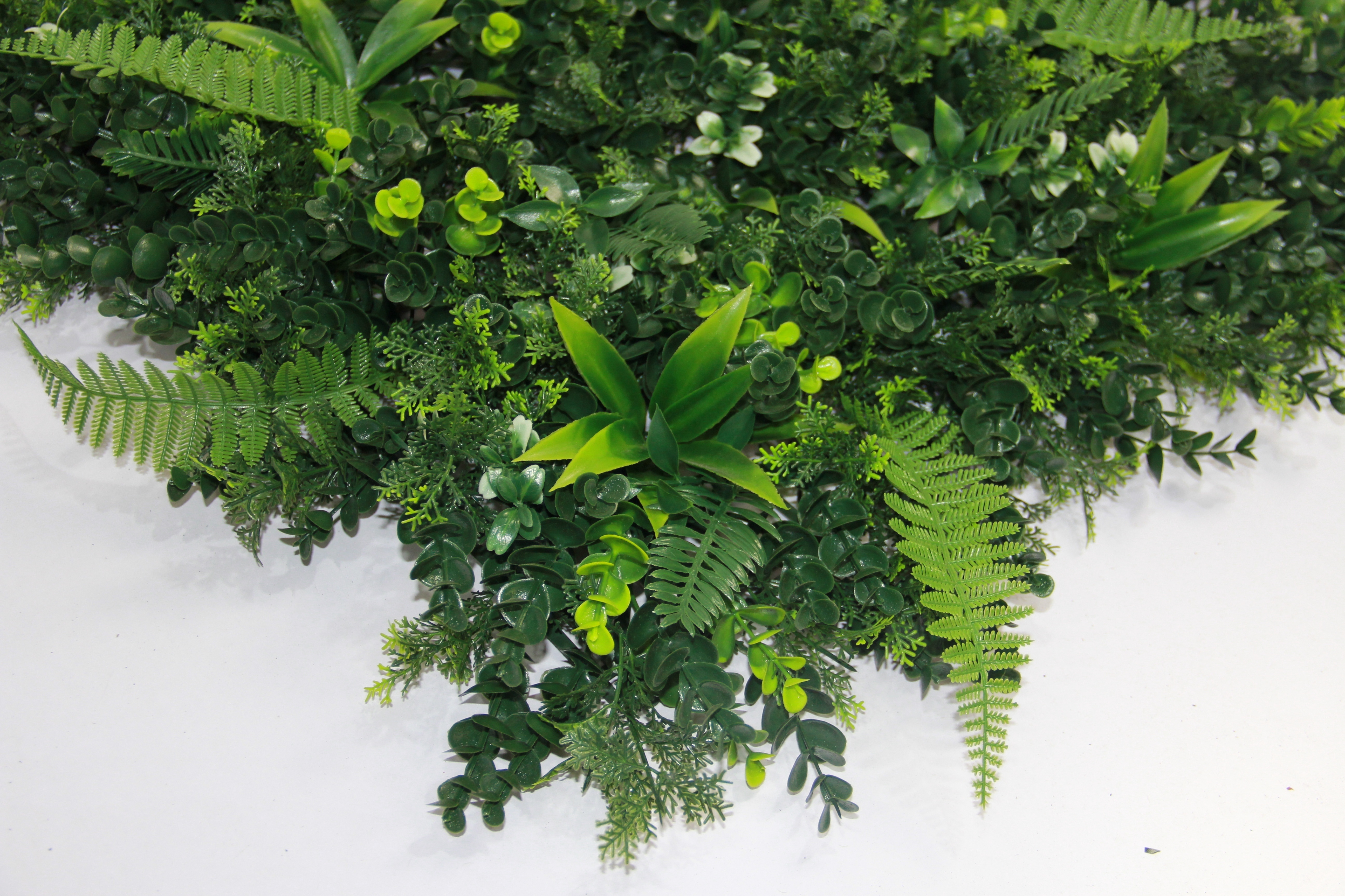 Vertical Garden Green Panel with Boxwood Hedge Artificial Wall Plants featuring UV-Certified Glass and PE Leaf TypeBackdrop