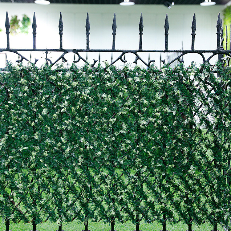 Retractable Artificial Garden Fence Expandable Ivy Privacy Fence Outdoor decoration artificial leaf fence