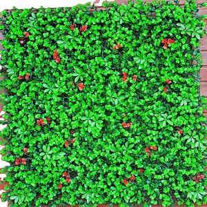 Decorative Outdoor Panels Grass Fence Artificial Hedge Fence Landscape Plant Green Leaf Wall Panels Artificial Grass Wall