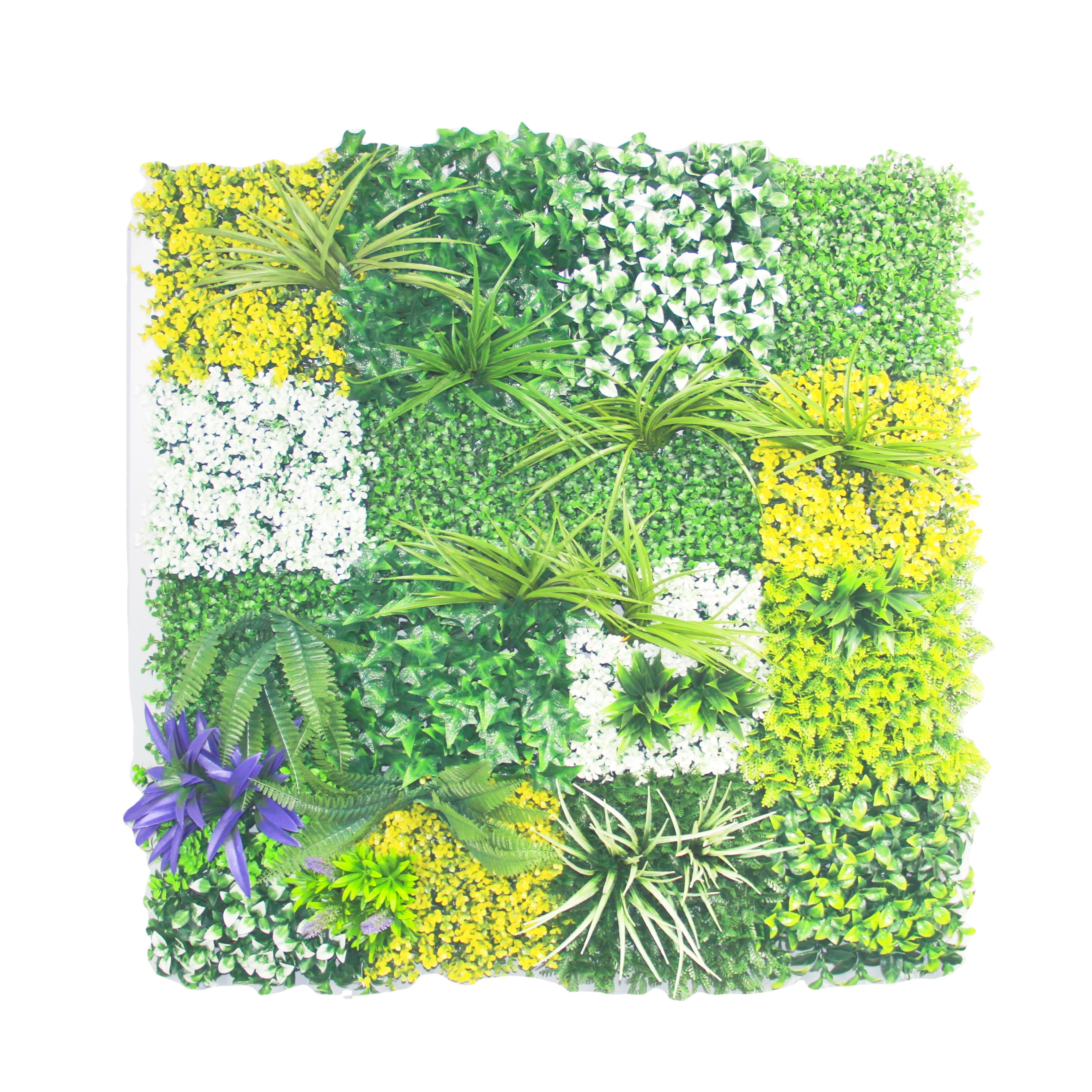 Artificial Plastic Plant Flower Grass Wall Panels Backdrop Boxwood Panels for Home Decor or Event Photography