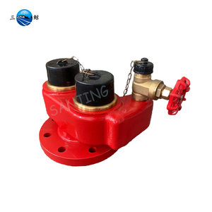 Dry Riser Two Way Flanged PN16 BS 5401 Inlet Breeching Valve PN16 With Male 2-1/2" Instantaneous Adapters