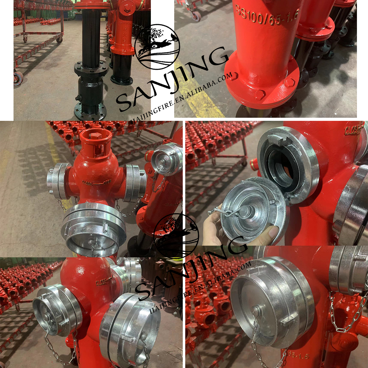 Competitive Price Storz Outlets Above Ground Outdoor Fire Hydrant  For Fire Hose Fire Truck