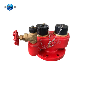 Ductile Cast Iron Body Water Divider 2 Way BS336 Female Connections 100mm Flange Breeching Inlet