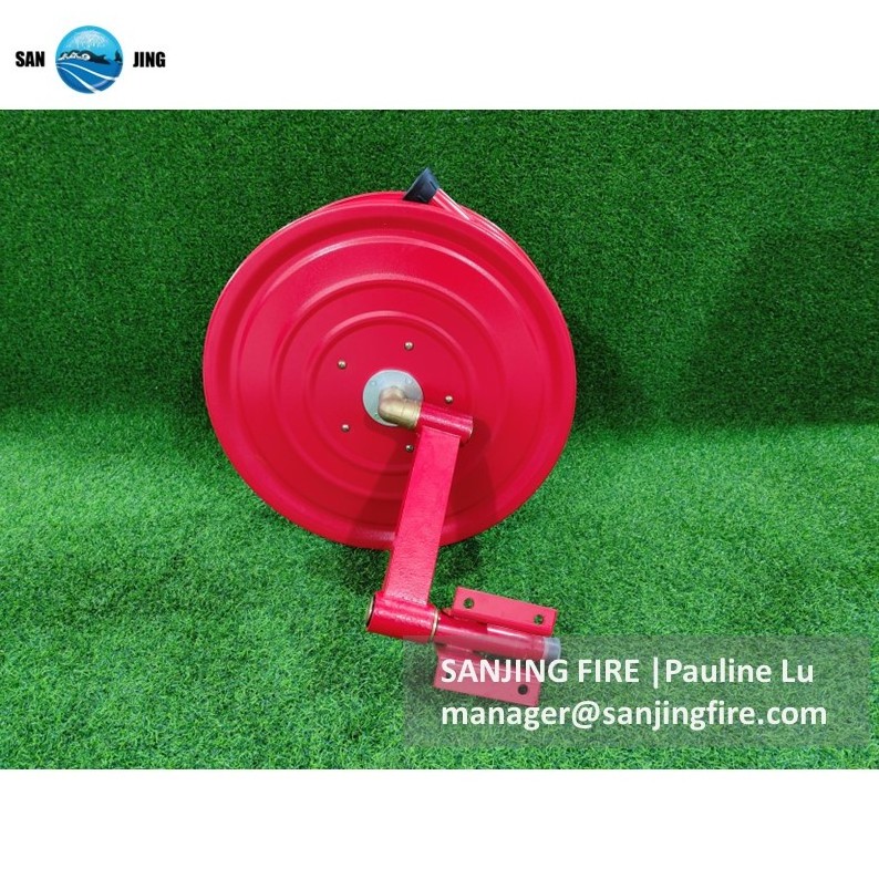 Manual Fixed German-style Cast Iron Roll Fire Hose Reel