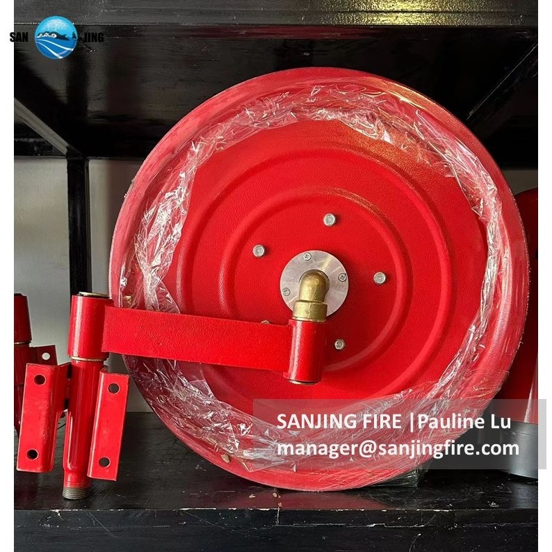 Manual Fixed German-style Cast Iron Roll Fire Hose Reel