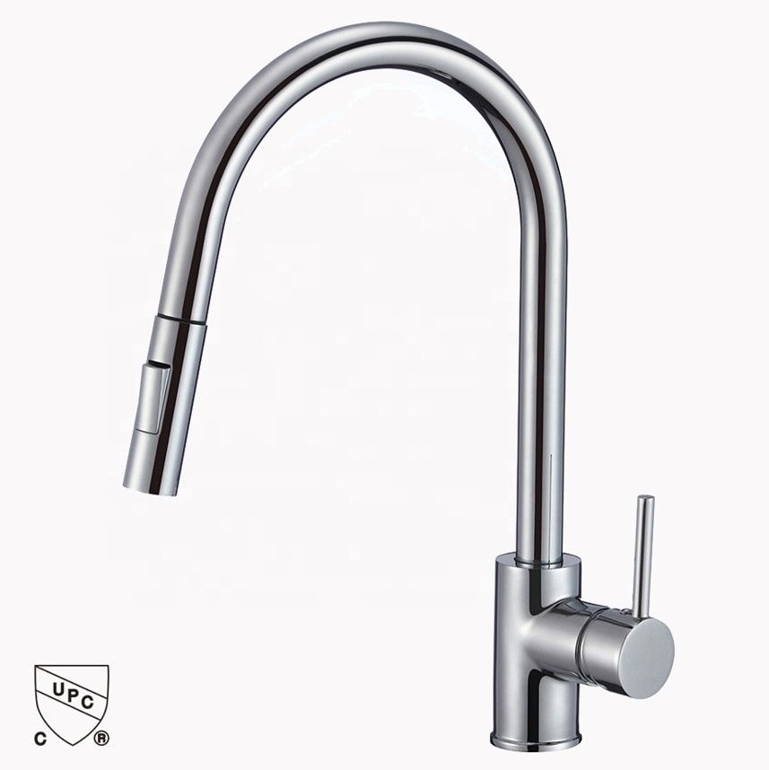 Cupc NSF Watermark 304 Single Handle Black with Pull Down Sprayer Kitchen Sink Tap Bar Faucet Modern Contemporary Ceramic HAIJUN