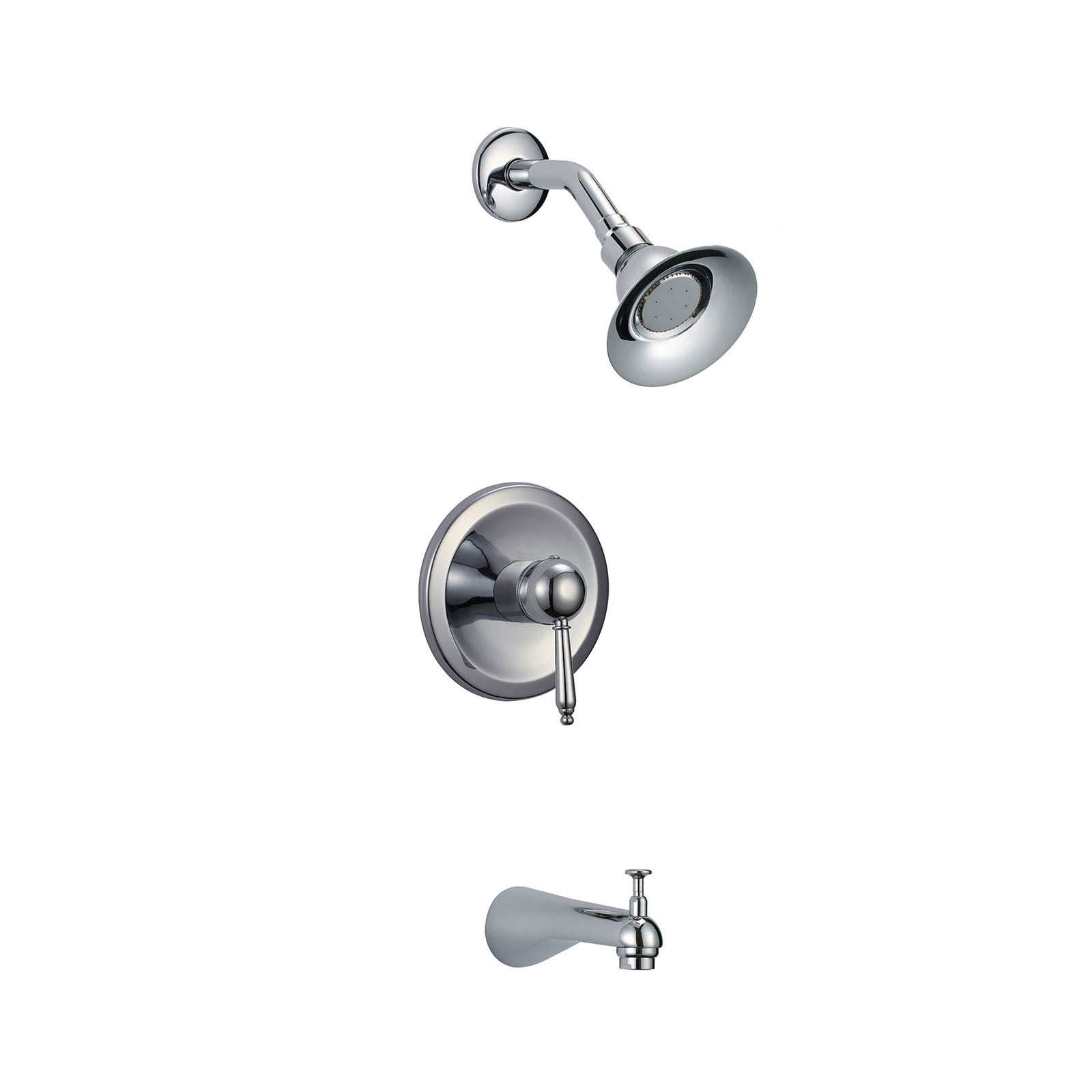 cUPC Faucet Modern Shower Faucet, Tub and Shower Trim Kit with Single-Spray Touch-Clean Chrome Shower Head