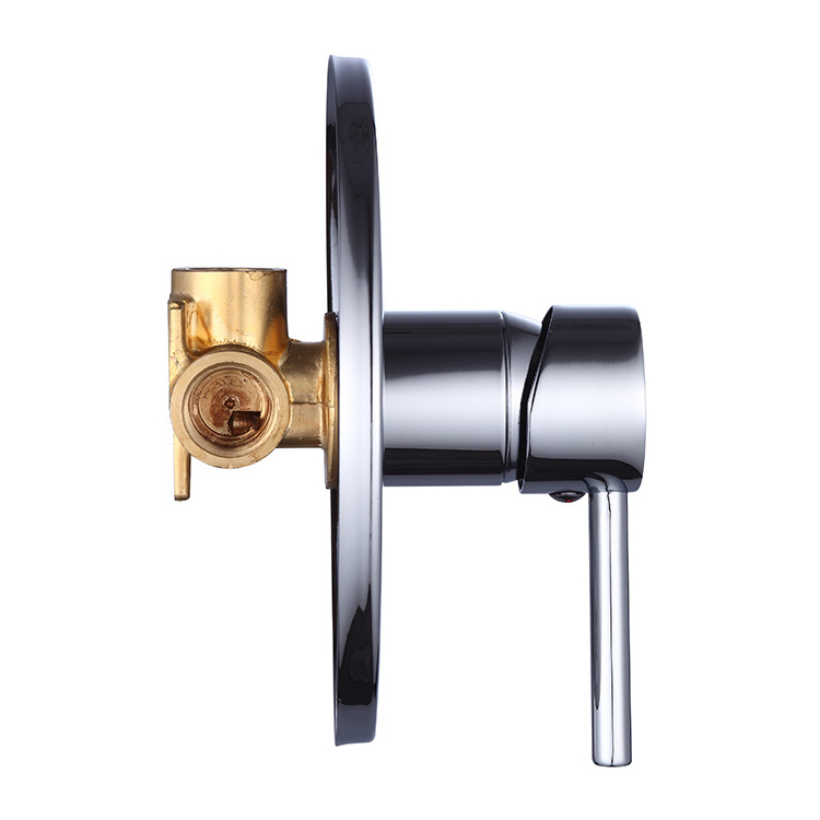 Modern Single Handle Concealed Brass Wall Mounted Bathtub Shower Faucet Bathroom Shower Diverter Mixer Valve