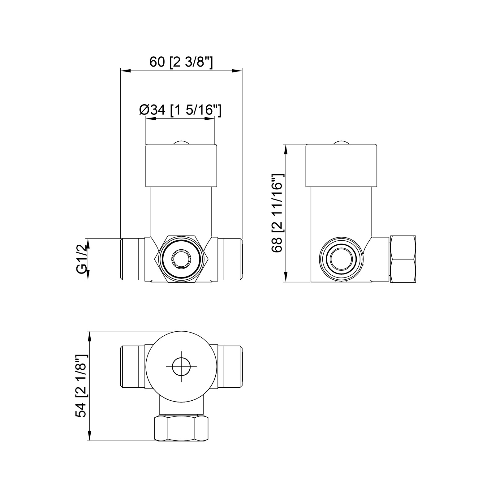 Copper Automatic Sensor Touchless Faucet Thermostatic Mixer Mixing Val thermostatic valve for sensor faucet