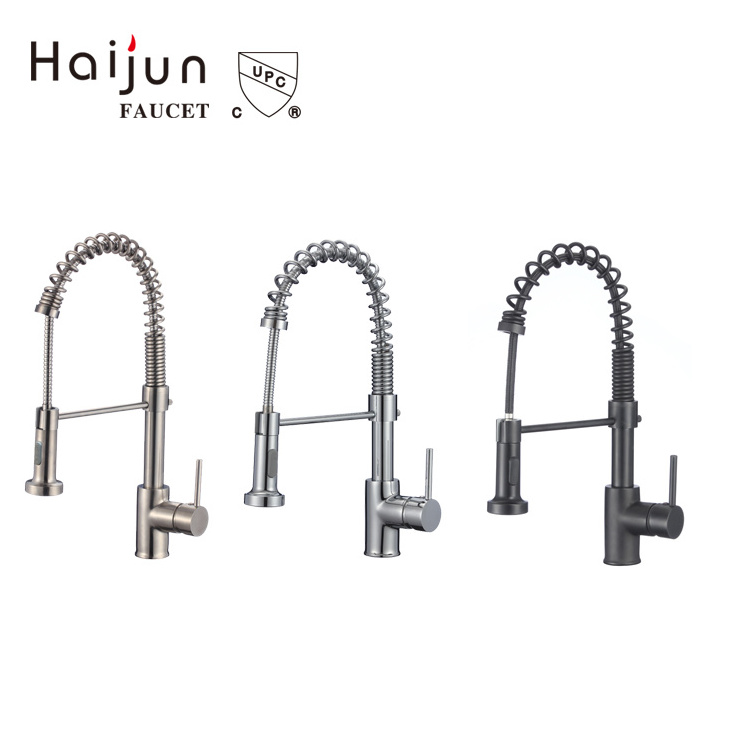 luxury modern Lead-Free Brass pull out spring kitchen faucet touch water mixer tap pull down sprayer kitchen sink faucet