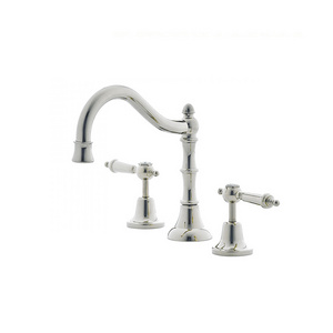 cUPC 2 Handles 3 Holes 8 Inch Widespread Bridge Bathroom Sink Faucet