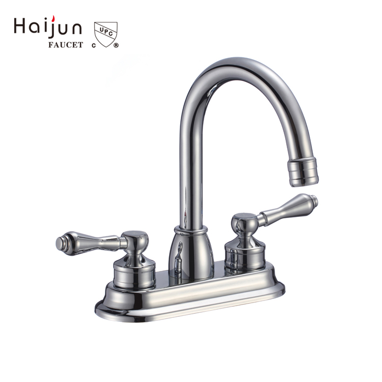 Factory Direct 2 Handles 3 Holes 4 Inch Centerset cUPC Bathroom Sink Faucet